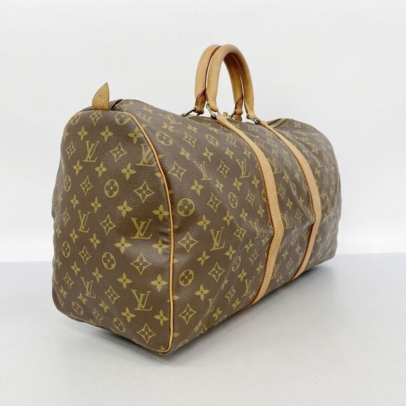 Louis Vuitton Boston Bag Monogram Keepall 50 M41426 Brown Men Women Unisex - Picture 2 of 10